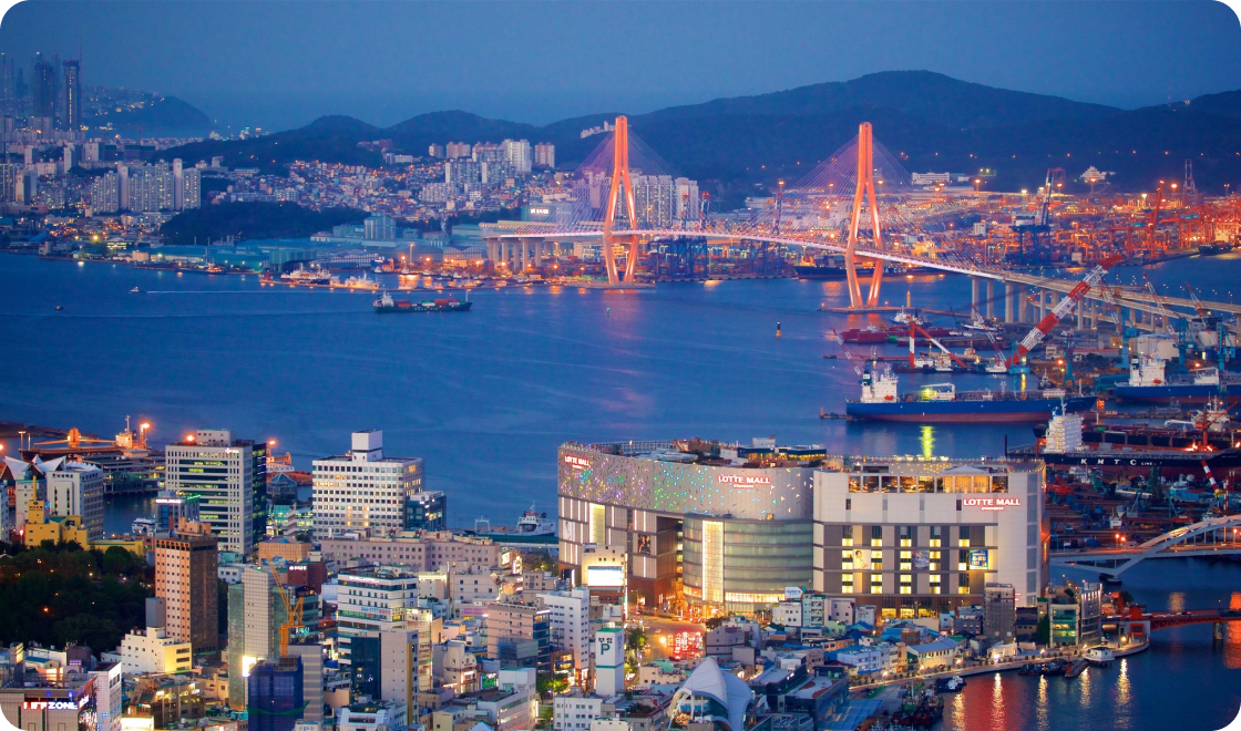 foto da cidade Busan a noite